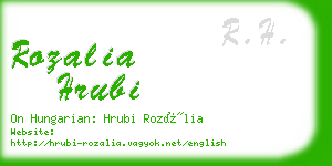 rozalia hrubi business card